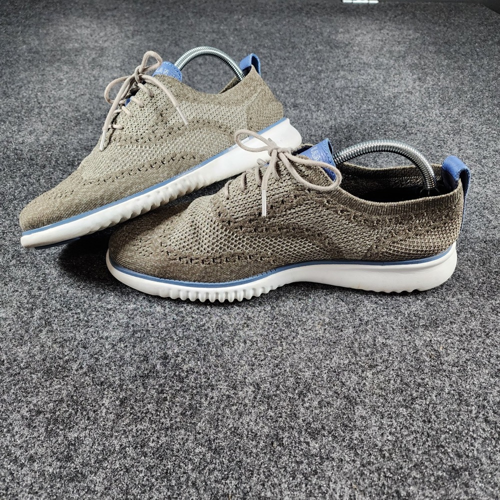 Cole Haan Zerogrand Stitchlite Mens 9M Gray-Blue Wingtip Oxfords C26927